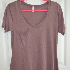 Burgundy Z Supply Pocket Tee